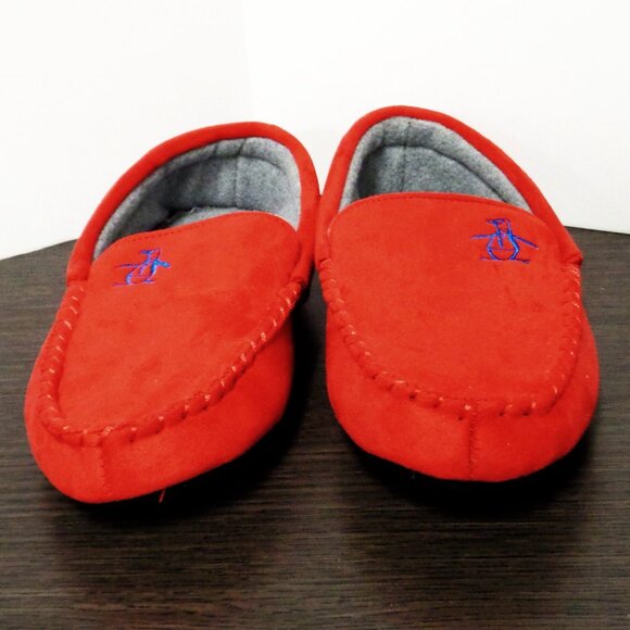 Brand New Original Penguin Mens Venetian Moccasin Slipper, size 8 SMF0899APL-RED main image 4
